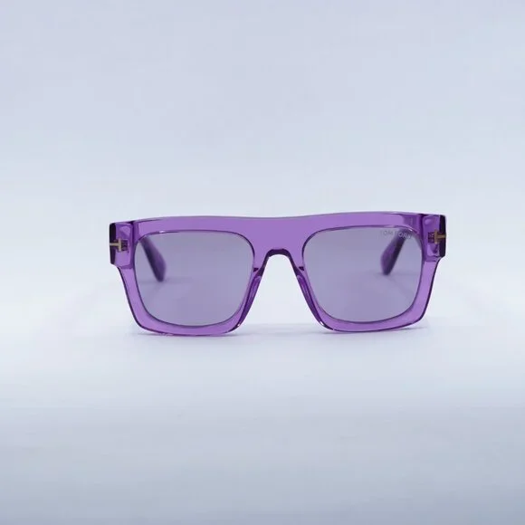 Tom Ford FT0711 81Y Fausto Sunglasses Violet Square Frame  display picture 1